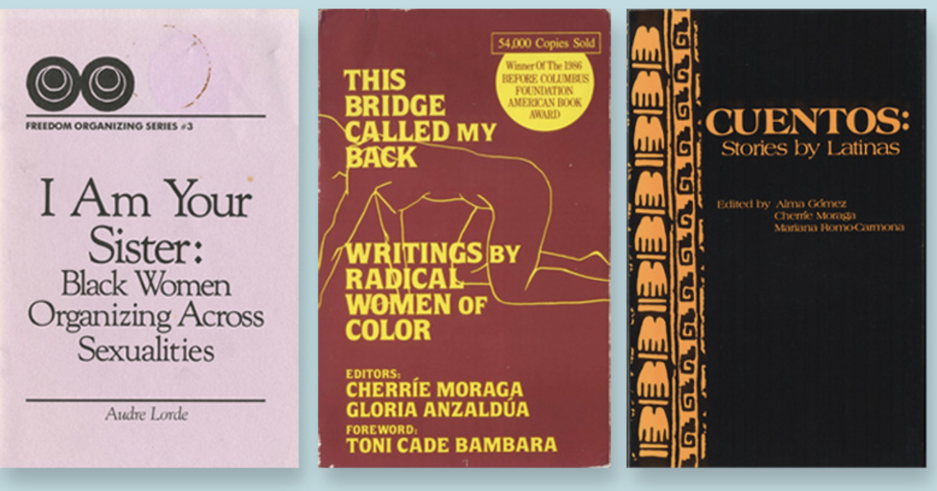 Three books published by Kitchen Table Press, a feminist of color found press.